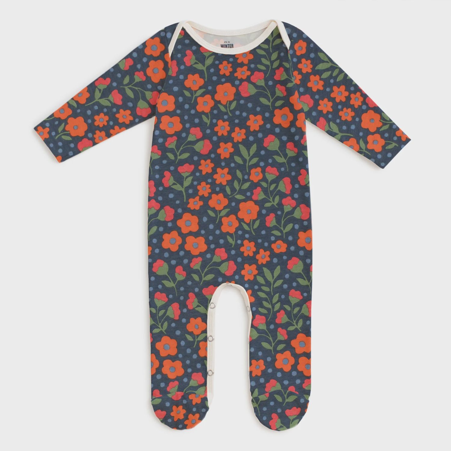 Footed Romper - Garden Blooms