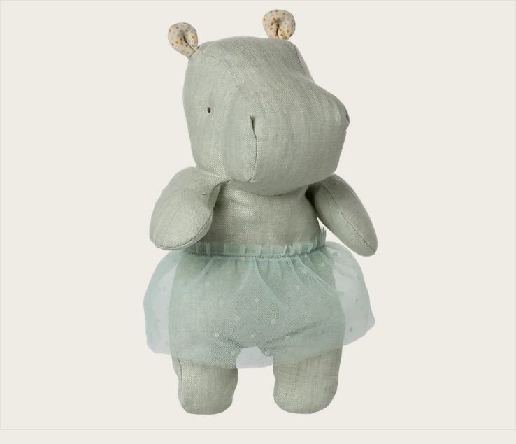Small Hippo with Skirt - Mint