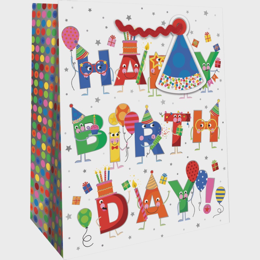 Gift Bag - Birthday Characters - Medium