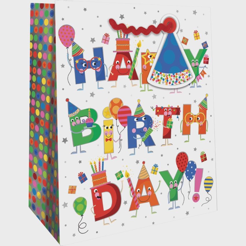 Gift Bag - Birthday Characters - Medium