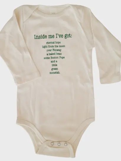 Boston Poem Long Sleeve Onesie