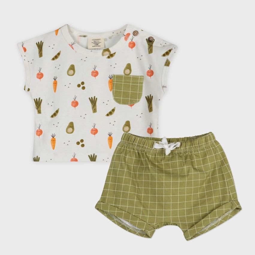 Veggies Baby Tee &amp; Shorts