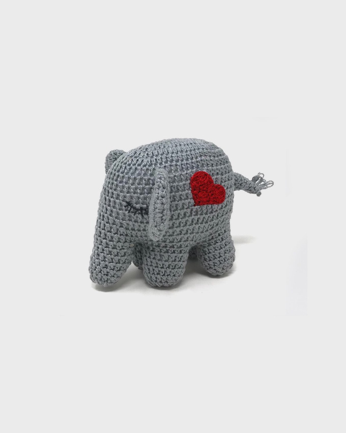 Crochet Elephant w/ Heart