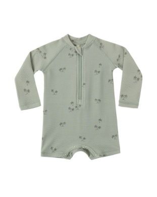 Long Sleeve One-Piece Rashguard Palm Swimsuit