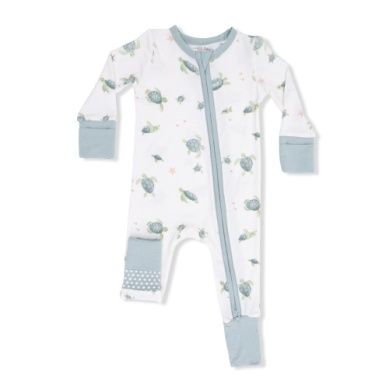 2 Way Zip Convertible Romper - Sea Turtles