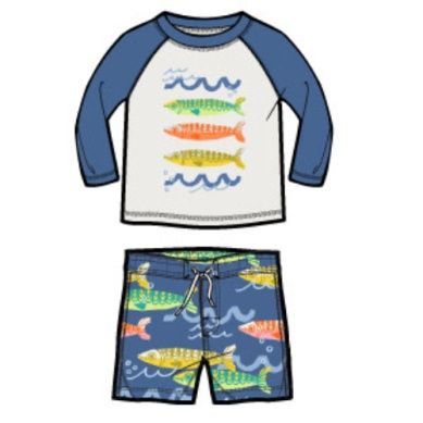 Rash Guard Swim Set - Chalk