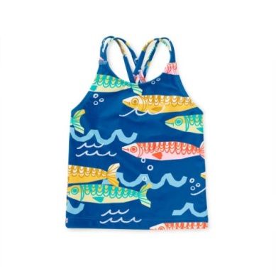 Cross Back Tankini Top - Sardinas del Mar