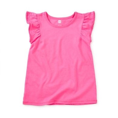 Pom-Pom flutter Top - Carousel Pink