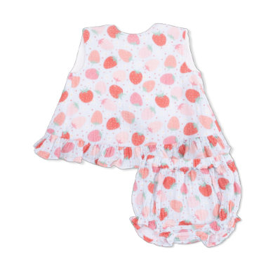 Strawberry Bliss - Ruffle Back Top &amp; Bloomer