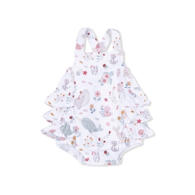 Garden Sea Creatures - Ruffle Sunsuit