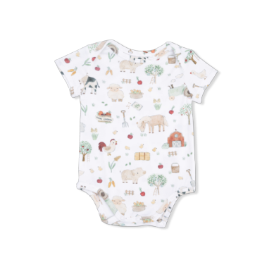 Cute Farm Animals Uni - Short Sleeve Bodysuit
