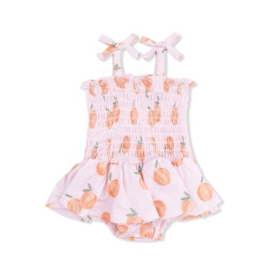 Sweet Peach - Smocked Bubble With Skirt