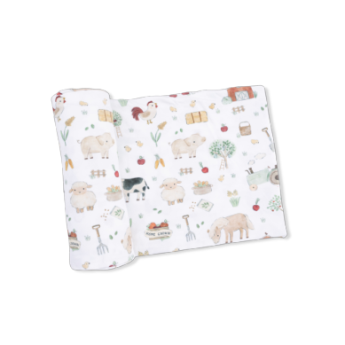 Cute Farm Animals Uni - Swaddle Blanket