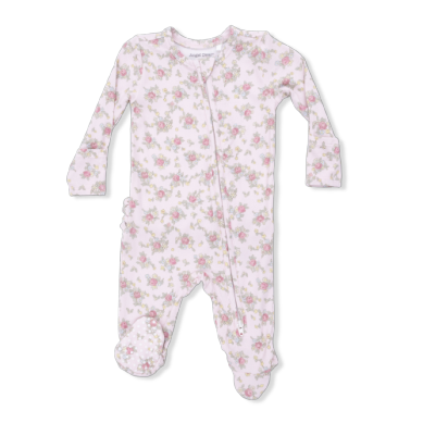 Edith's Rose Garden - 2 Way Ruffle Back Zipper Footie