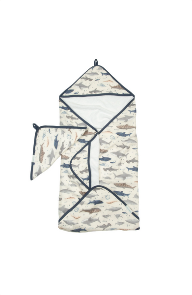 Hooded Towel Set - Sharks