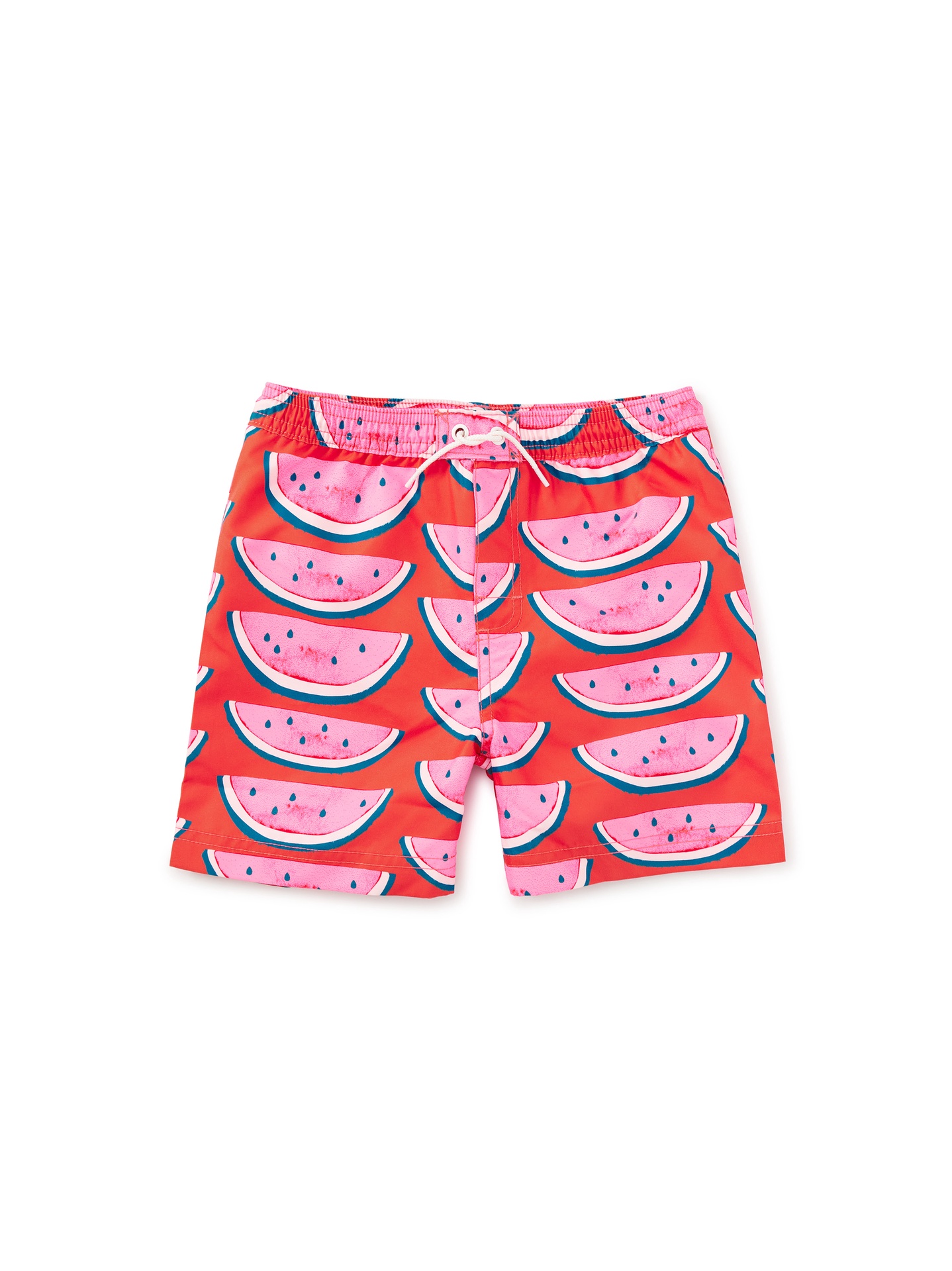 Mid-Length Swim Trunks - Watermelon Slices