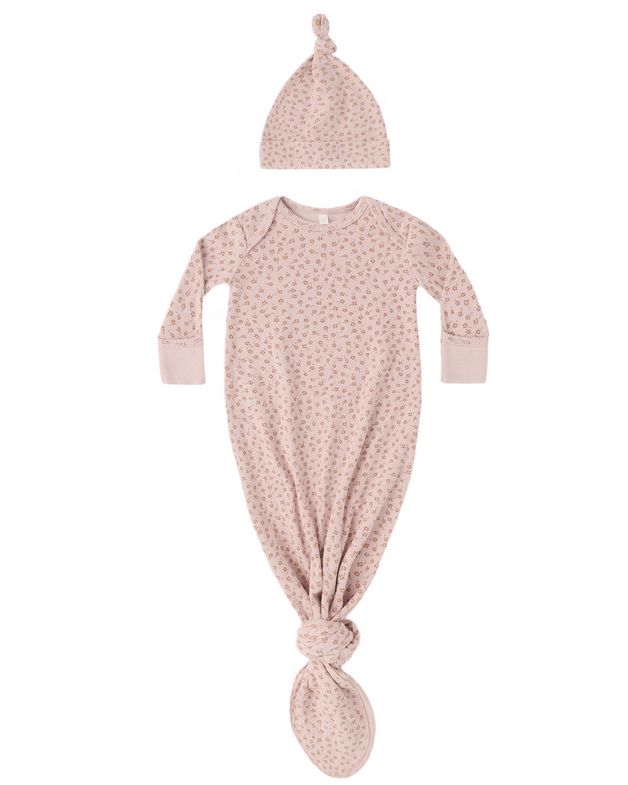 Knotted Baby Gown and Hat Set Posy