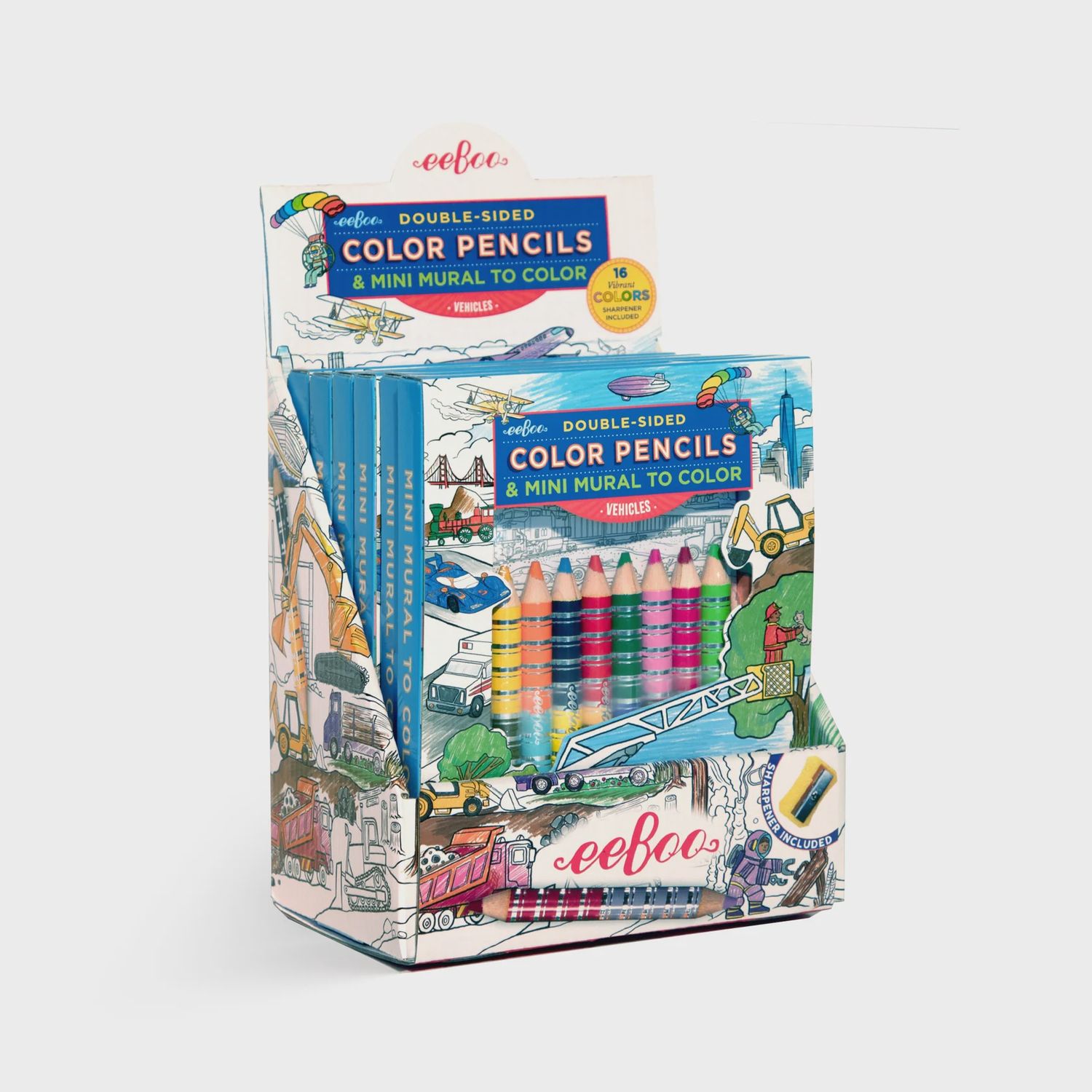 Mini Mural w/colored Pencils, Style: Vehicles