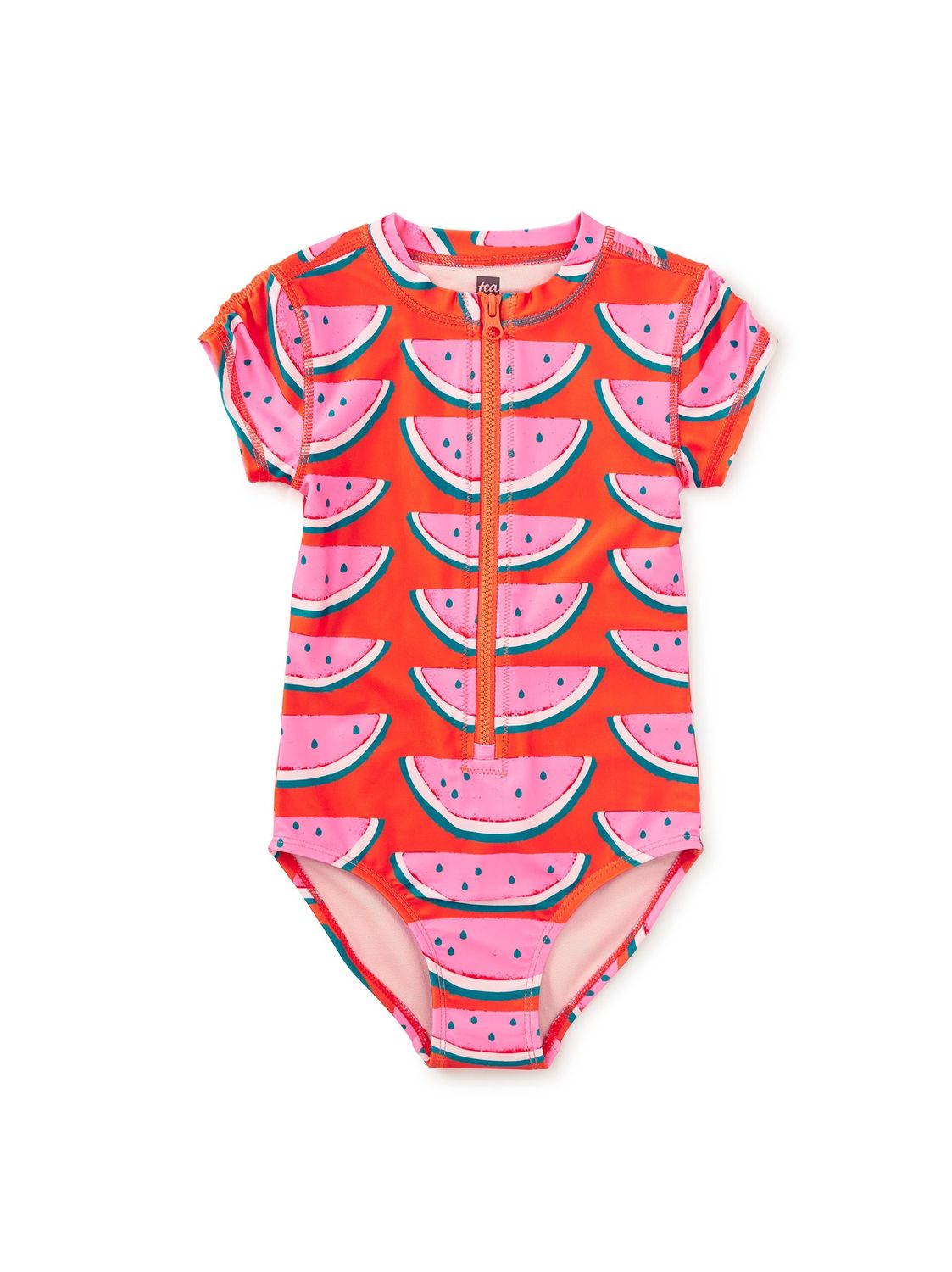 Rash Guard One-Piece Swimsuit - Watermelon Slices