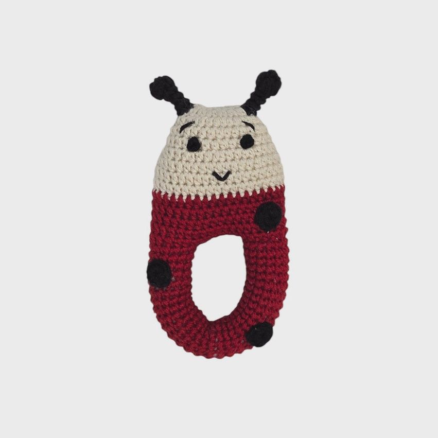 Crochet Ladybug Rattle Toy