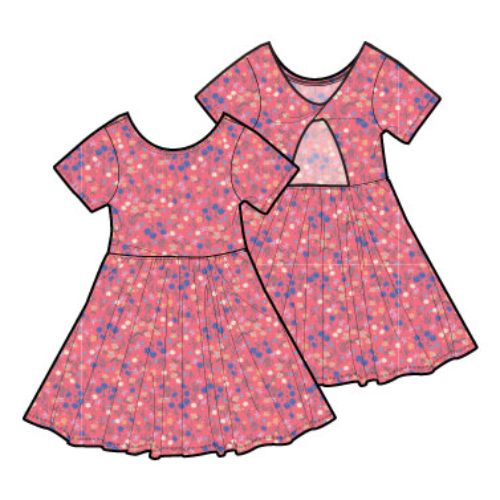 Twist Back Ballet Dress -  Malindi Wildflowers