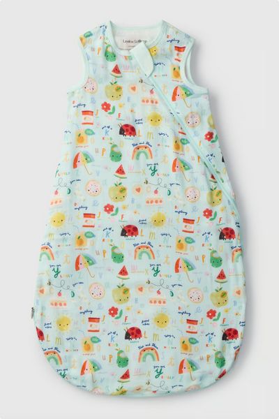 Muslin Lightweight Sleep Bag 0.5 TOG - Alphabet Smiles