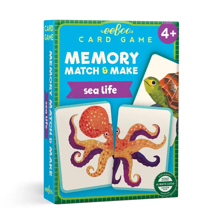 Sea Life Memory Match & Make Card Game