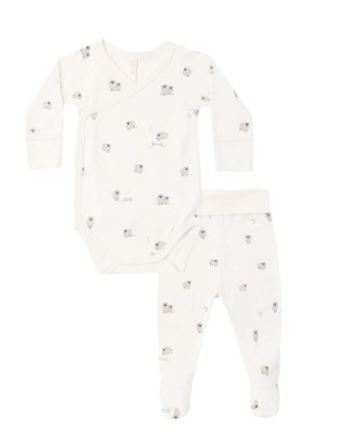 Side Snap Bodysuit and Pant Set - Sheep