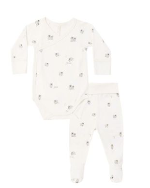 Side Snap Bodysuit and Pant Set - Sheep