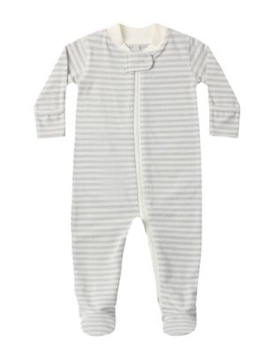Zip Long Sleeve Sleeper Footie - Cloud Stripe
