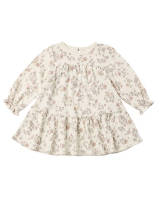 Tiered Jersey Dress - Floral Vine