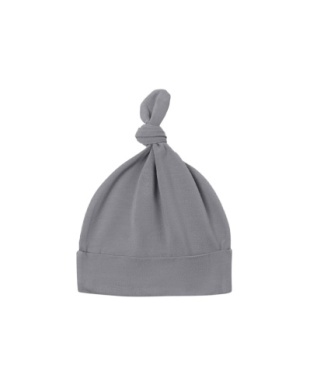 Knotted Baby Hat - Slate