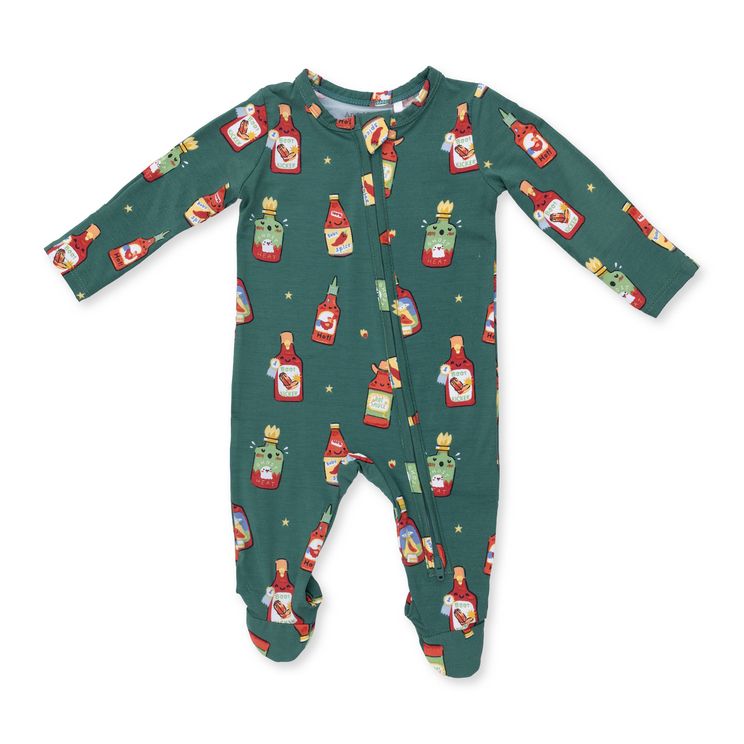 2 Way Zipper Footie - Spice Spice Baby