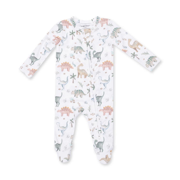 2 Way Zipper Footie - Sweet Baby Dinos
