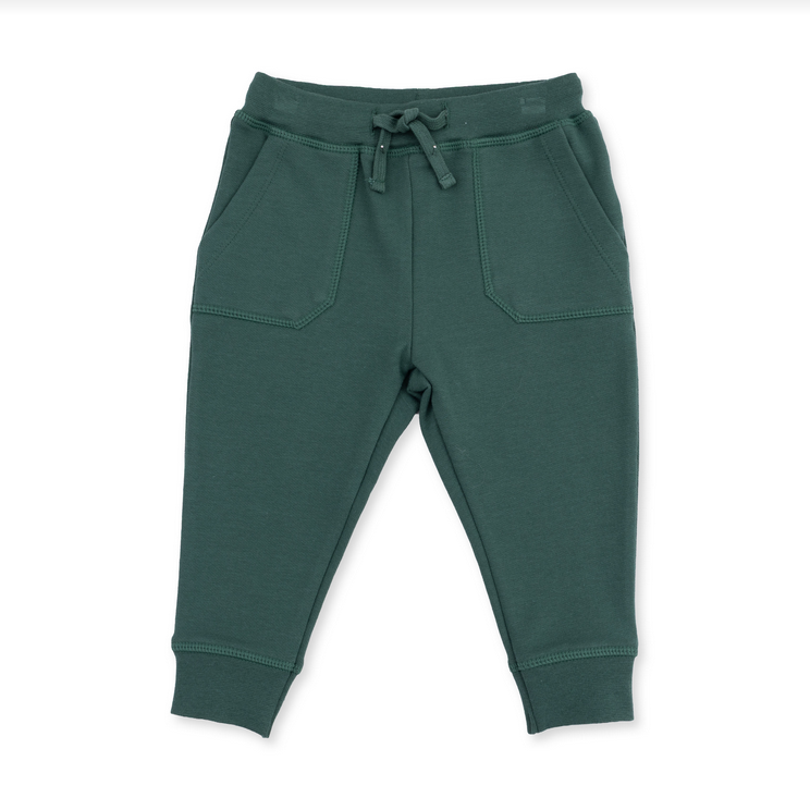 French Terry Jogger Pant - Solid Smoke Pine