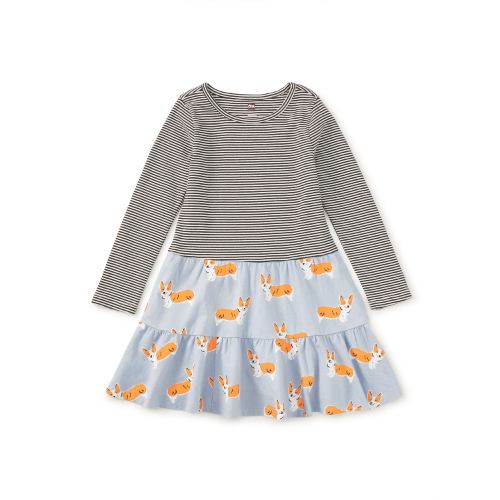 Tiered Skirted Twirl Dress - Cutie Corgis