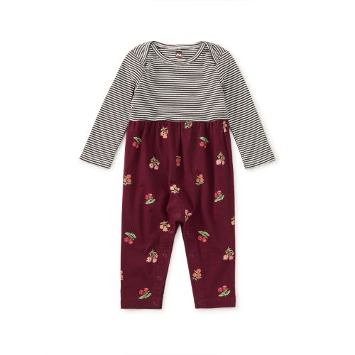 Print Mix Baby Romper - Midnight Posy