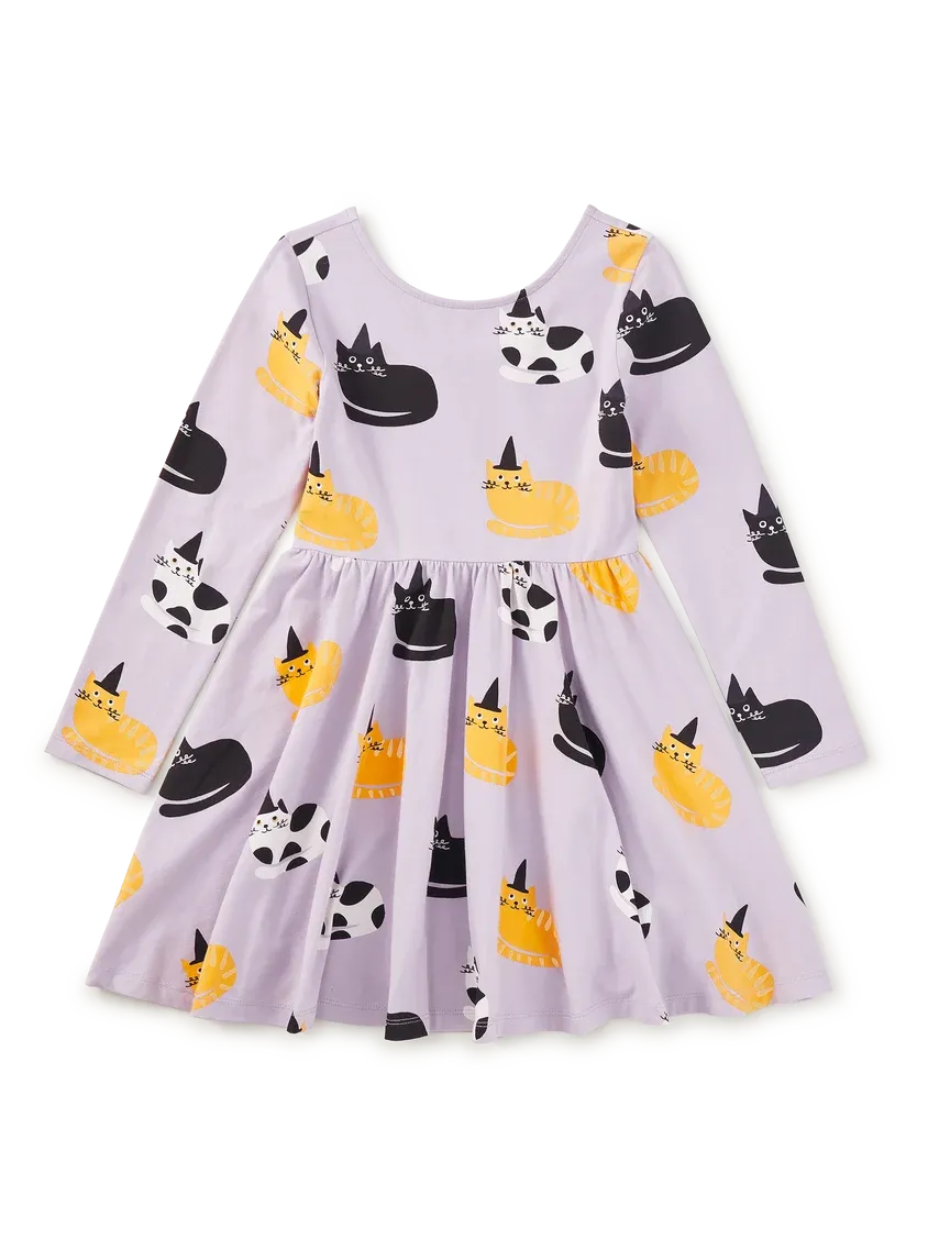 Printed Ballet Dress - Cats in Hats