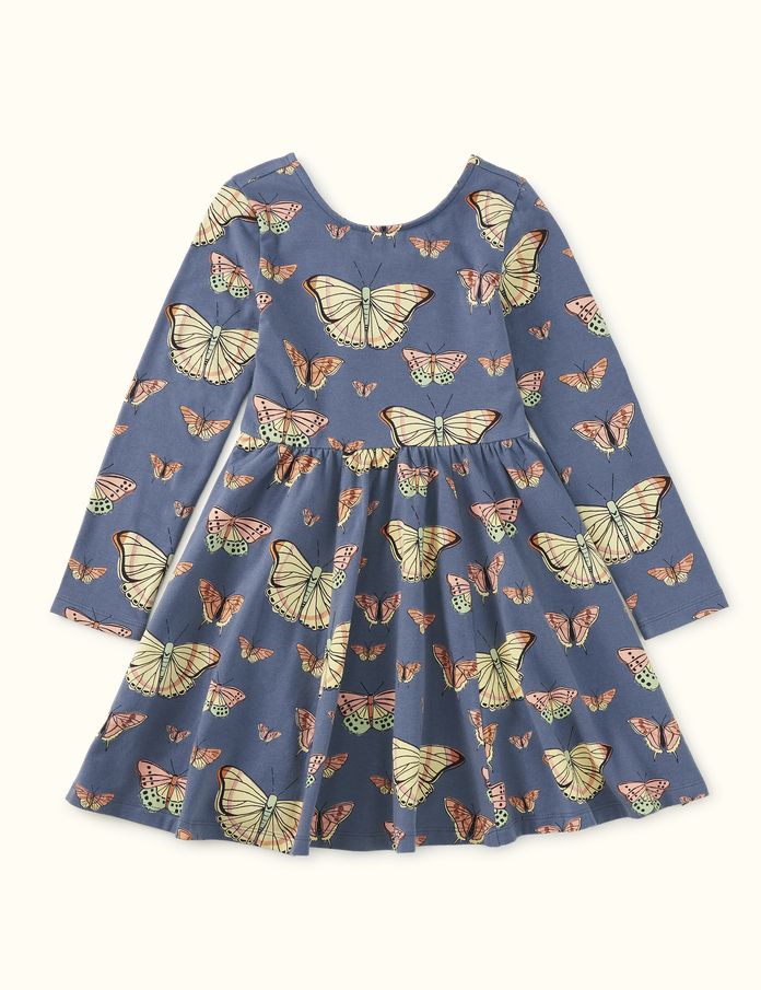 Printed Ballet Dress - Skyfield Butterflies