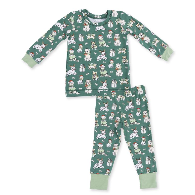 Long Sleeve Loungewear Set - Christmas Dogs