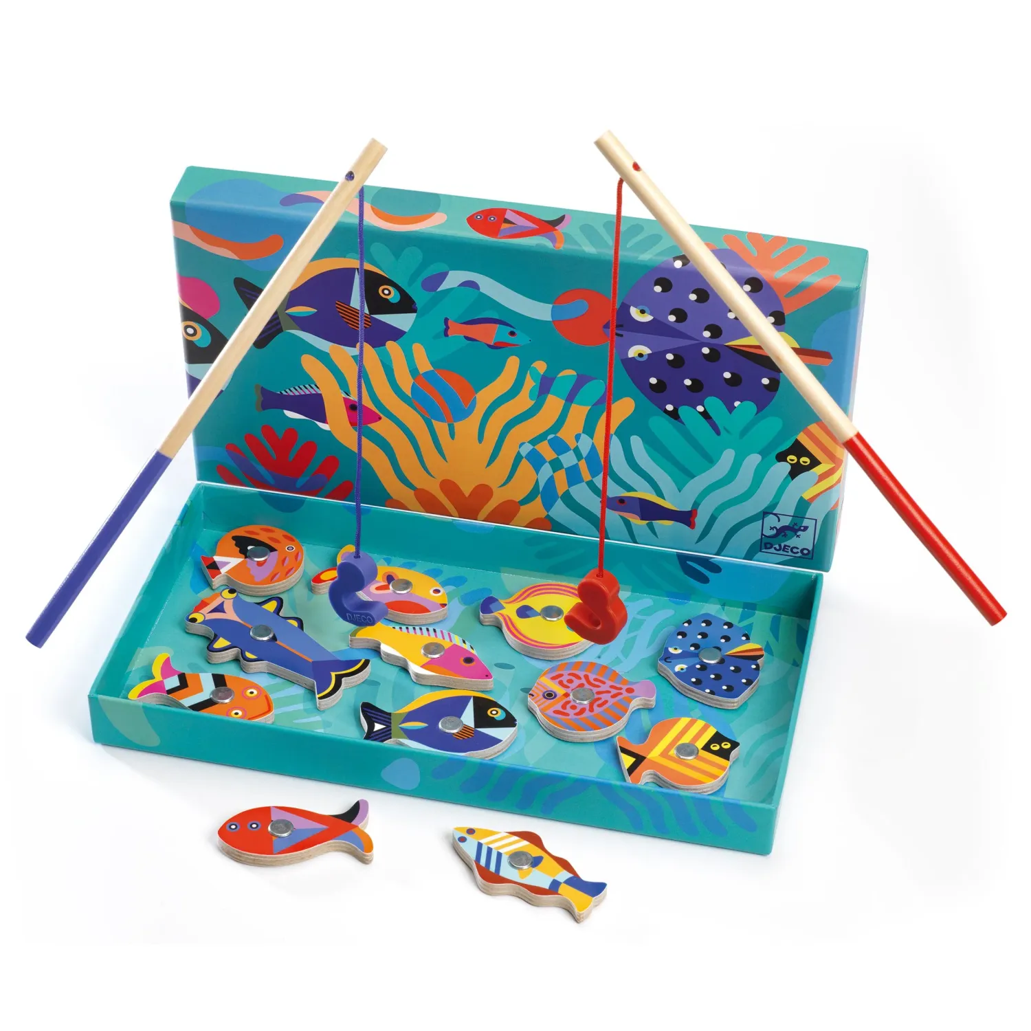 Fishing Graphic Wooden Magnetic Game