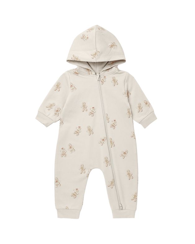 Hooded Jumpsuit - Gingerbread