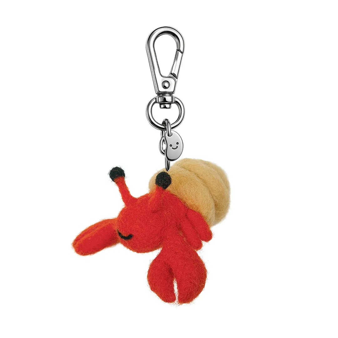 Felted Keychain, Animal: Crab