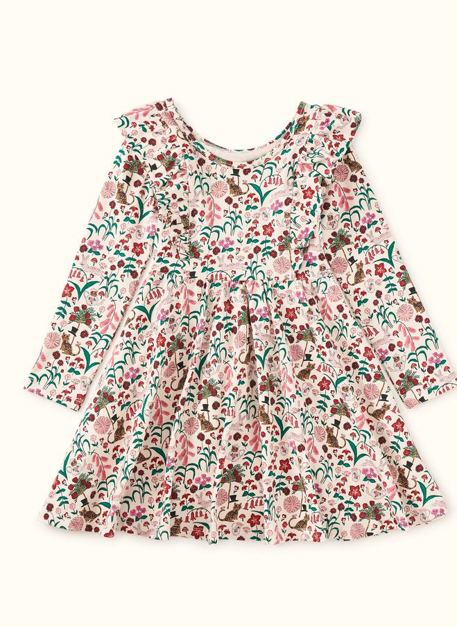 Ruffle Shoulder Ballet Dress - Tea Party Floral