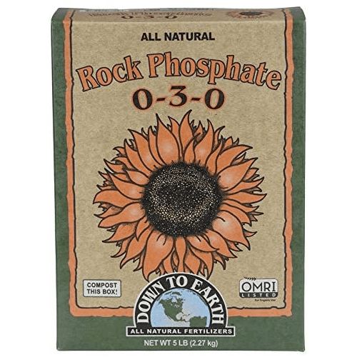 Down to Earth Organic Rock Phosphate Fertilizer 0-3-0  5 lb