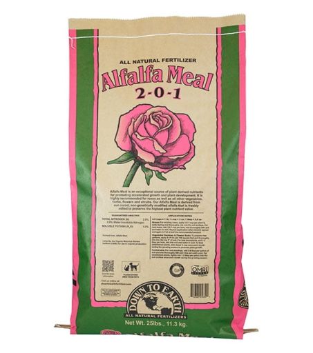 Down to Earth (#DTE25682) Organic Alfalfa Meal Fertilizer Mix 2.5-0.5-2.5  25 lb