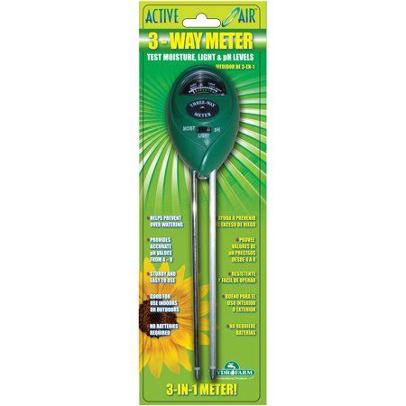 Hydrofarm ActiveAir 3-Way pH with Light and Moisture Meter