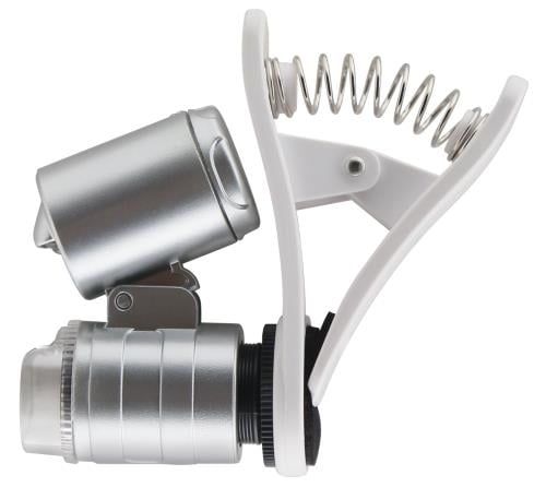 Grower s Edge Universal Cell Phone Illuminated Microscope w/ Clip - 60x