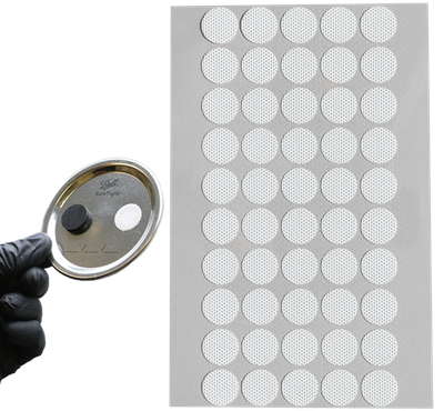 Adhesive Jar Lid Filter Discs - 50 pack