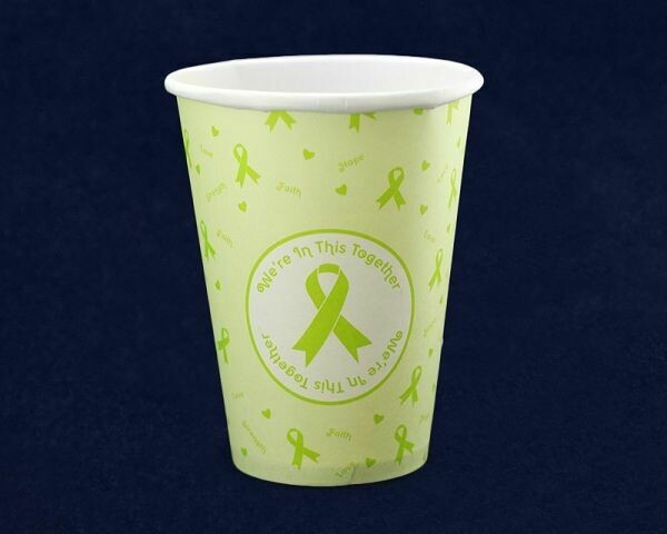 Limited Supply! Green Ribbon Beverage Cups (Packs of 25)